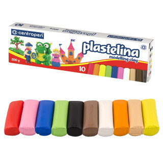 Plastelína 10-farebná 200 g,  9560