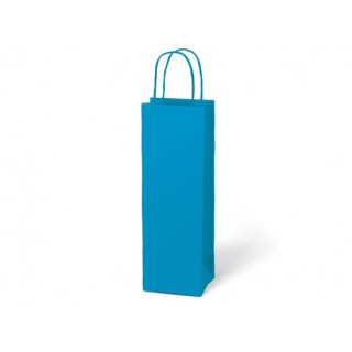 Papierová taška na víno modrá 120x360x90 mm