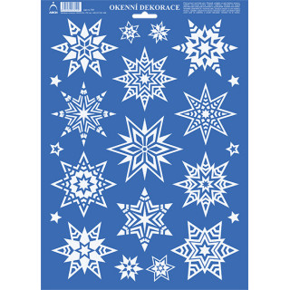 Vianočná okenná fólia hviezdy 25 x 35 cm 781