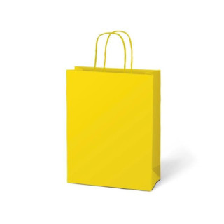 Papierová darčeková taška žltá 180x230x100 mm