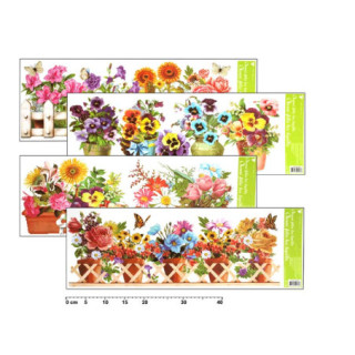 Okenná fólia veľkonočná kvety 60x22,5 cm