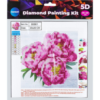 Diamantové obrázky na plátne 20 x 20 cm motív kvet 80861