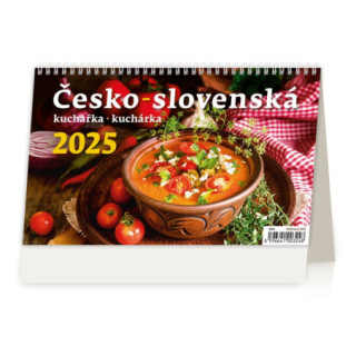 Stolový kalendár ČESKO-SLOVENSKÁ KUCHÁRKA 2025