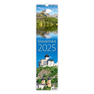 Nástenný kalendár Slovensko úzky 2025