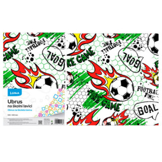 Obrus na školskú lavicu FUTBAL 50 x 65 cm