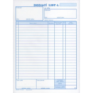 101245   DODACÍ LIST A5 NCR 20 POL BLOK 100 list.