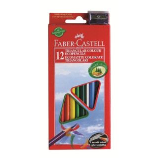 Farbičky Triangular ECO 12 farebné FABER CASTELL