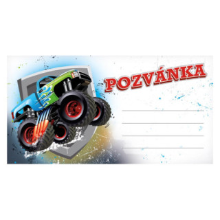 Pozvánka na párty MONSTER TRUCK 10 ks