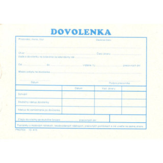 Dovolenka A6 NCR