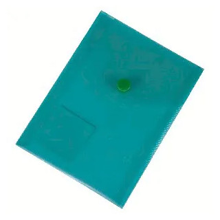 Plastový obal s cvokom A6 zelený