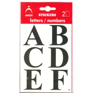 Samolepiace písmená  A - L, výška 38 mm, 2 ks v BL, 457-B