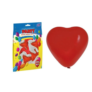 Balónik srdce - M, mix farieb