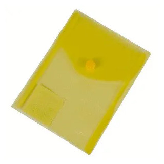 Plastový obal s cvokom A6 žltý