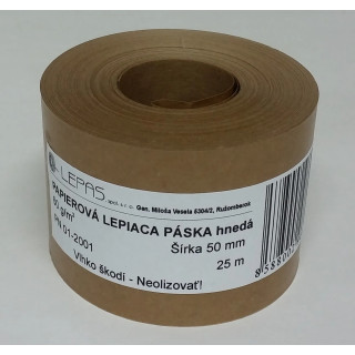 Lep. páska 50 mm x 25 m papierová