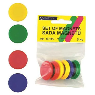 Magnety 9795 6 ks mix farieb