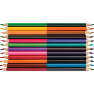 Farbičky trojhranné 12ks - 24 farieb obojstranné
