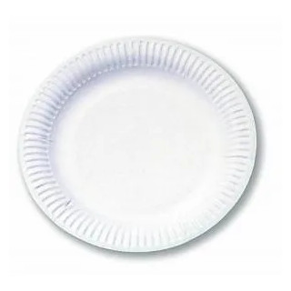Papierové taniere plytké biele 15 cm 100 kusov