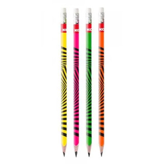 Trojhranná grafitová ceruzka s gumou NEON HB 1 kus