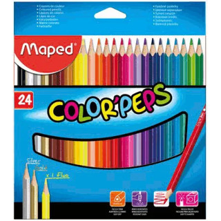 Trojhranné farbičky MAPED 24 kusové