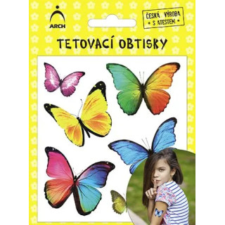 Tetovačky detské farebné motýle