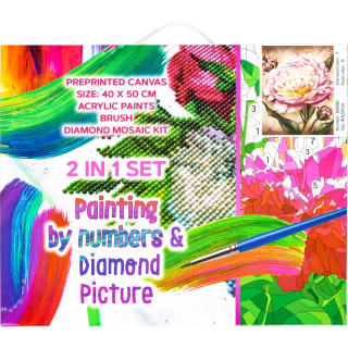 Diamantové obrázky na plátne 40x50 cm motív kvet