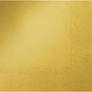 Jednofarebné zlaté servítky 33 x 33 cm